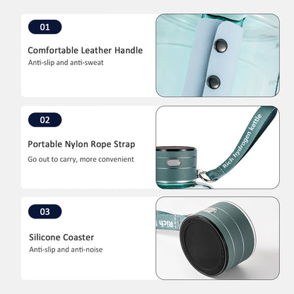 1.5L Hydrogen Water Bottle Hydrogen Rich Portable Sports Water Bottle Rich Molecular Hydrogen Water Generator Water Bottle