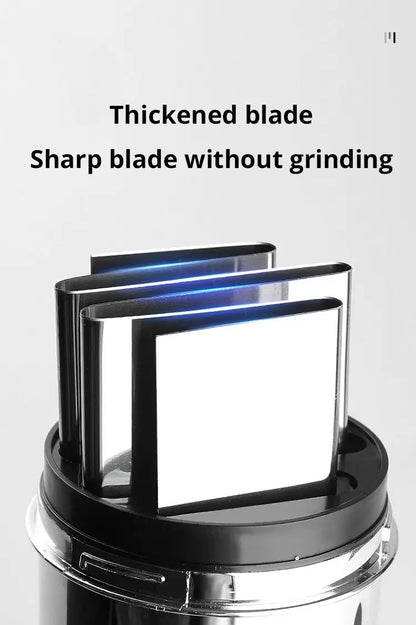 Manual Food Chopper, Stainless Steel Sharp Cutter Blades Handheld Chopper Slicer Dicer Mixer Press Chopper Mincer for Vegetables