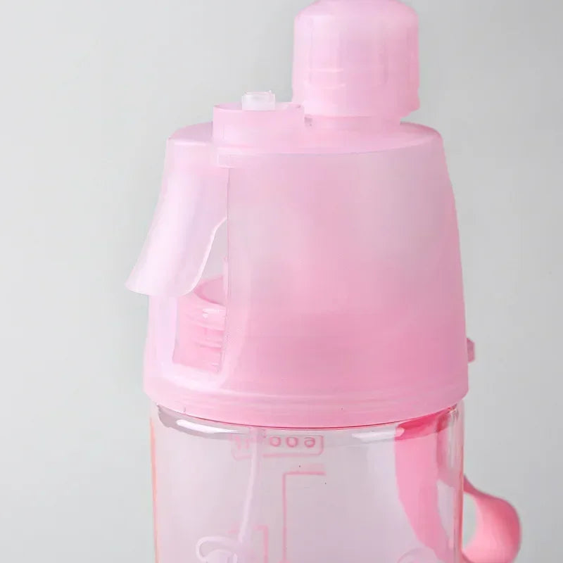 1/2PCS Plastic Spray Cup Summer Outdoor Sports Water Bottle Hydration Cooling Spray Cup Travel Portable Water Cup Gift Cups