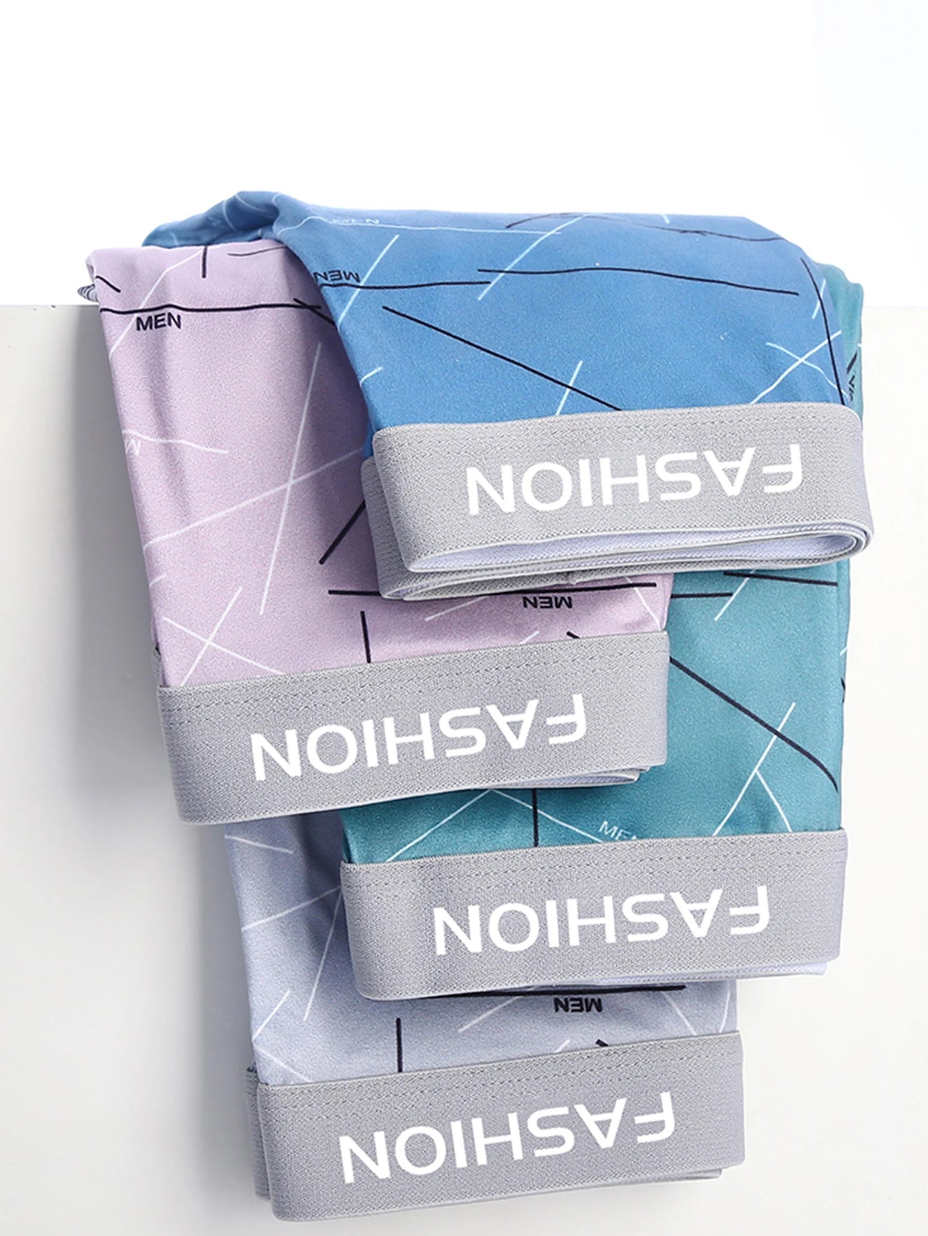 4 Pieces of Men's Underwear Comfortable Soft Fashionable Trendy Individual Men's Boxer Briefs Line Athleisure Pants