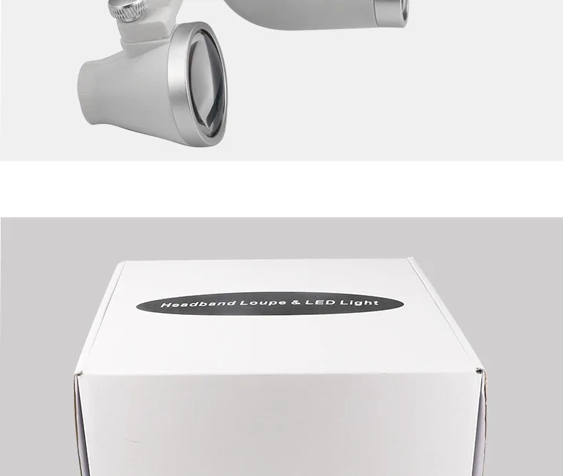 2.5X/3.5X  Dental LED Light Lamp Binocular Loupes Brightness Spot Adjustable Dental Lab 5W Headlamp For Surgical Headlight