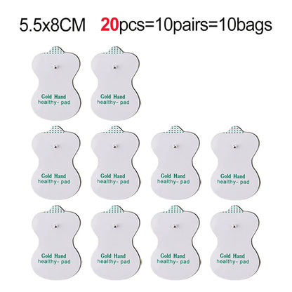 TENS Unit Pads Reusable Latex-Free Replacement Pads with Upgraded Sticky Electrode Pads Gel and Non-Irritating Patches