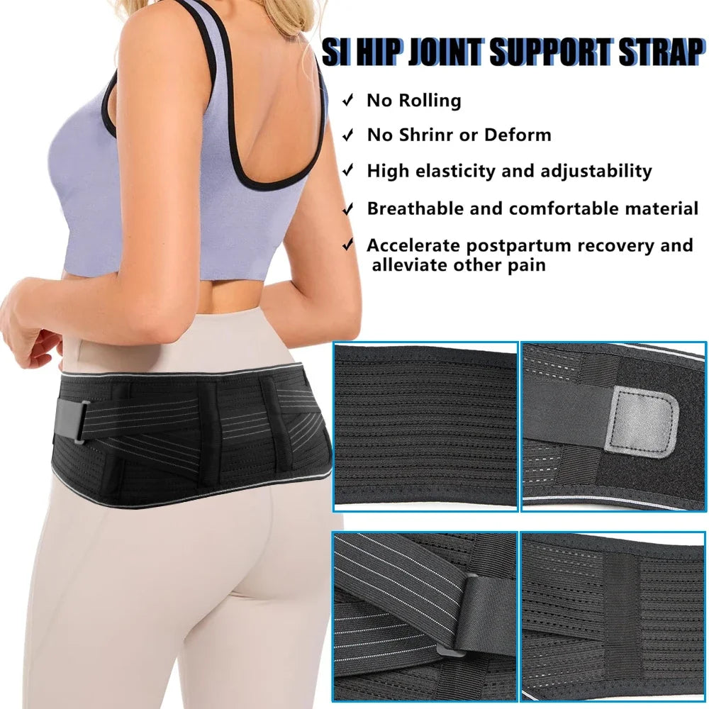 1PCS Lightweight Back Brace for Lower Back Pain – Breathable Mesh Design & Adjustable Straps-Ideal for Men & Women Under Clothes