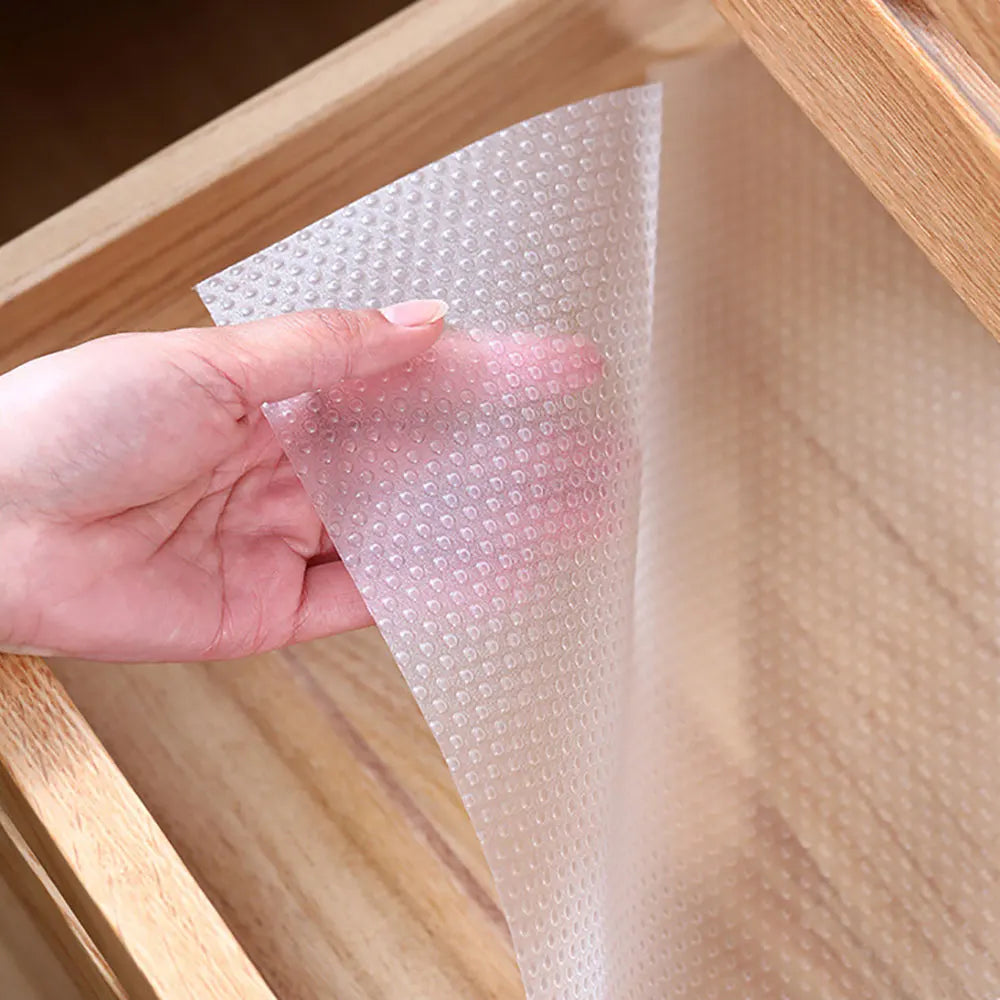 Reusable Shelf Liners Cabinet Mat Drawer Mat Moisture-Proof Waterproof Dust Anti-Slip Fridge Kitchen Table Pad Paper