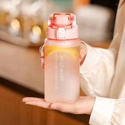 Sports Water Bottle Fitness Water Bottle Portable Outdoor Water Cup Reusable Water Bottle With Flip Top Lid Travel Water Bottle