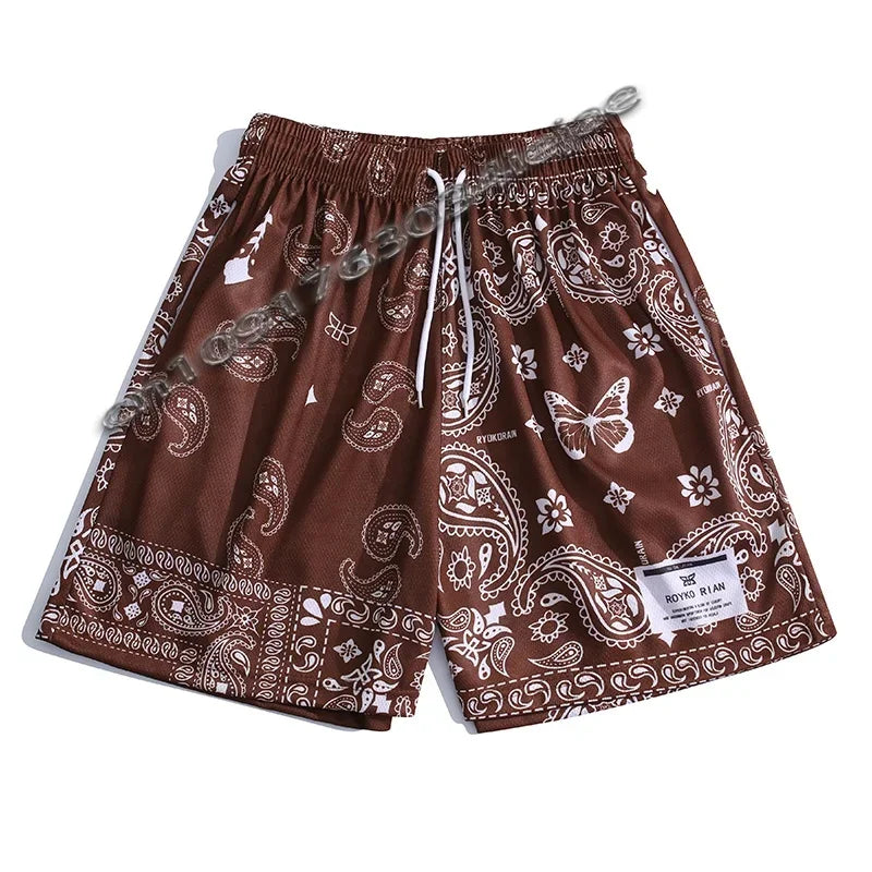 Summer New Men's and Women's Fashionable Beach Sports Shorts Mesh Sports Quick Drying Sweat Absorbing Sports Shorts