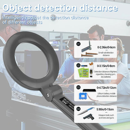 Handheld Metal Detector Collapsible Portable Metal Detector Waterproof High Sensitivity Metal Detectors Buzzer Alarm
