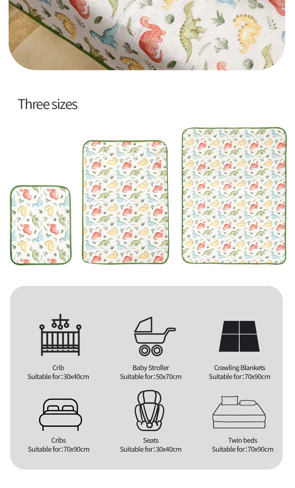 Elinfant S/M/L Size Portable Diaper Changing Mat,Waterproof Foldable Baby Changing Pad,Bedding, Mattress, Replacement cover