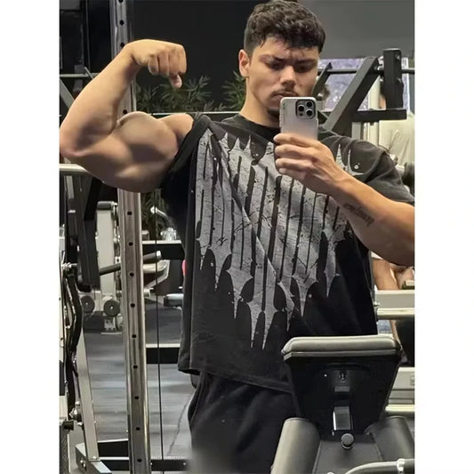 YA T-shirts Men Summer New Sports Leisure Cotton Round Neck Fashion Loose and Comfortable Clothing Gym Running Shirts Man