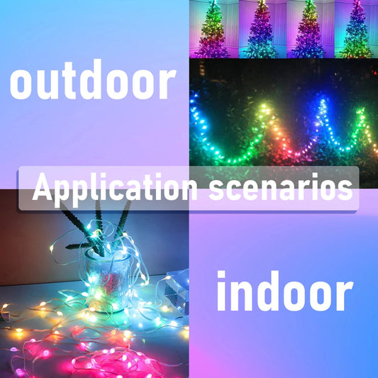 Smart USB LED Lights 5/10/20m Fairy Light APP Remote Indoor And Outdoor Multifunctiona String Decor for Party Christmas Holiday