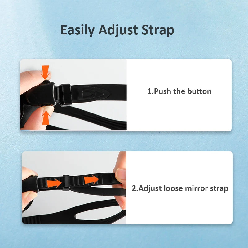 Large Frame Swimming Goggles Anti Fog Waterpoof Swimming Goggles for Men Women Swimming Pool Beach Silicone Swimming Goggles