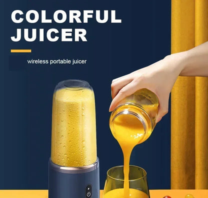 Portable Juicer Cup 6 Blade Blender Bottle Household Fruit Juicer Cup Smoothie Blender USB Rechargeable Juicer Kitchen Tool