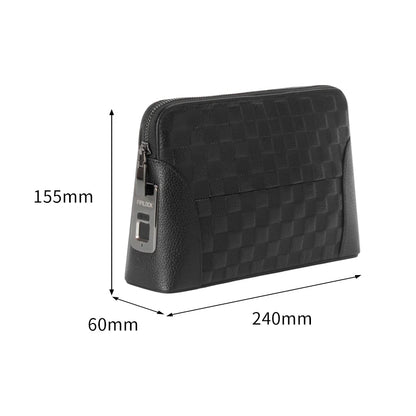 Man`s Fingerprint Lock Handbag Security Lady`s Wallet  Anti-Theft Clutch Bag
