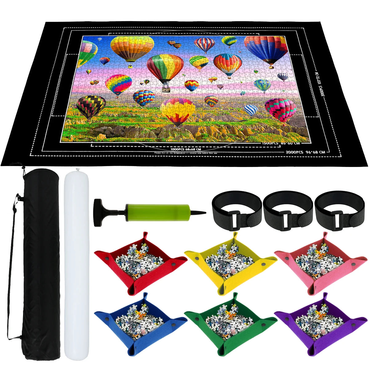 Puzzles Pad Felt Mat Up to 1500/2000/3000 Pieces Play Mat Puzzles Blanket Puzzle Accessories Easy to Use Roll Up Jigsaw