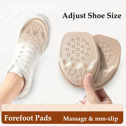 Half Insoles for Shoes Non-slip Sole Toe Plug Cushion High-density Foam Forefoot Pads Man Women Inserts for Shoes Size Reducer