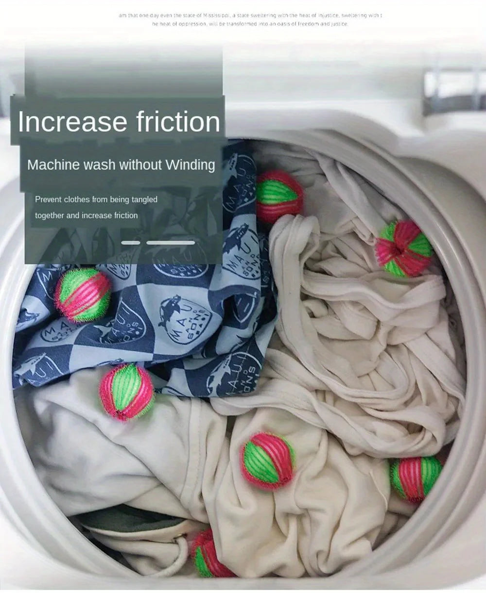 6PCS Pet Hair Remover for Laundry Lint Remover Washing Balls Reusable Dryer Nylon Balls Dogs Cats Hair Lint Remover for Laundry