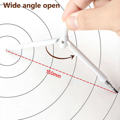 M&G Push-Free Mechanical Lead Compass *1 with Cap for Student Exam Drawing Student Stationery White