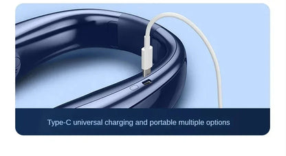 15000mah Portable Neck Fan Smart Digital Display USB Rechargeable Outdoors Bladeless Silent Cooling Neck Fan For Summer Sport