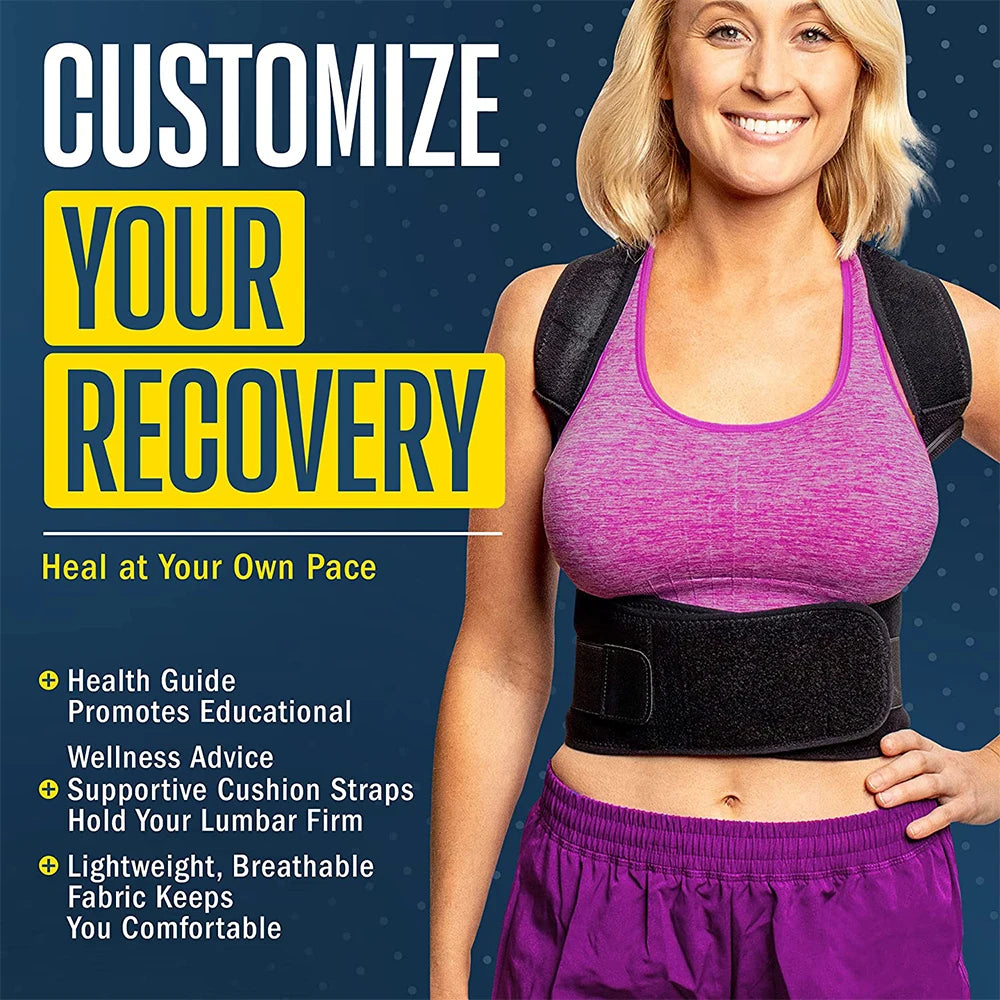 Posture Corrector Belt, Back Brace for Posture, Adjustable Back Support Straightener Shoulder Posture Support for Pain Relief