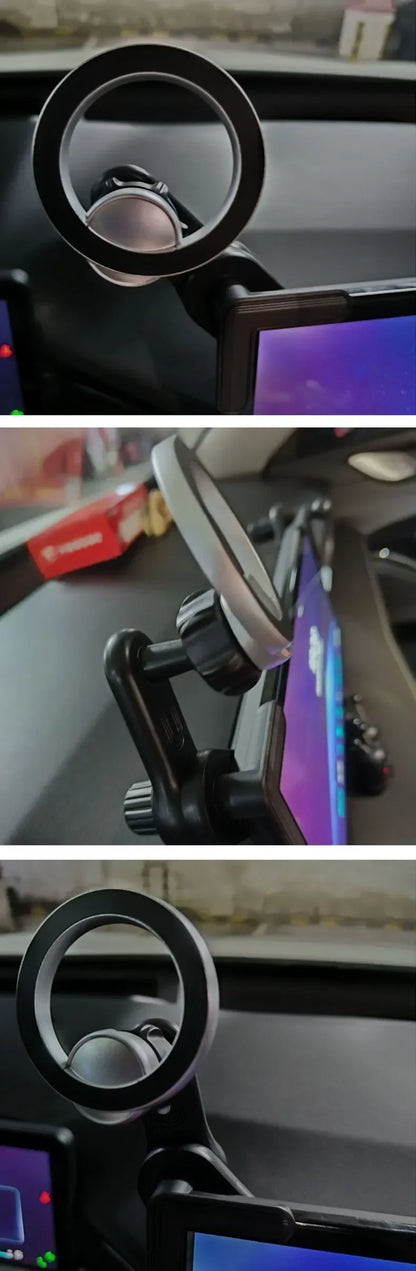 Universal Magnetic Phone Holder for Car Display Screen 360 Degree Rotation Strong Magnet Car Mount for iPhone 15 MagSafe Xiaomi