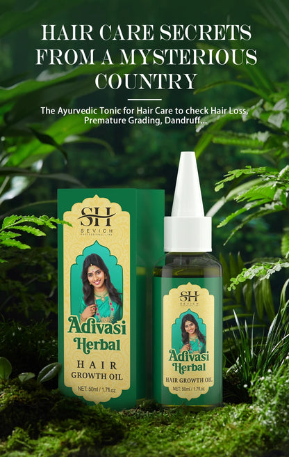 Ayurvedic Hair Growth Oil India Adivasi herbal Hair Growth Oils Anti Hair Loss Fast Regrowth Thicken Serum Hair Growth Products