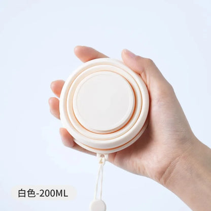Collapsible Travel Cup Portable Folding Water Bottle for Camping, Hiking & Outdoor Activities, Space-Saving Silicone Drinkware
