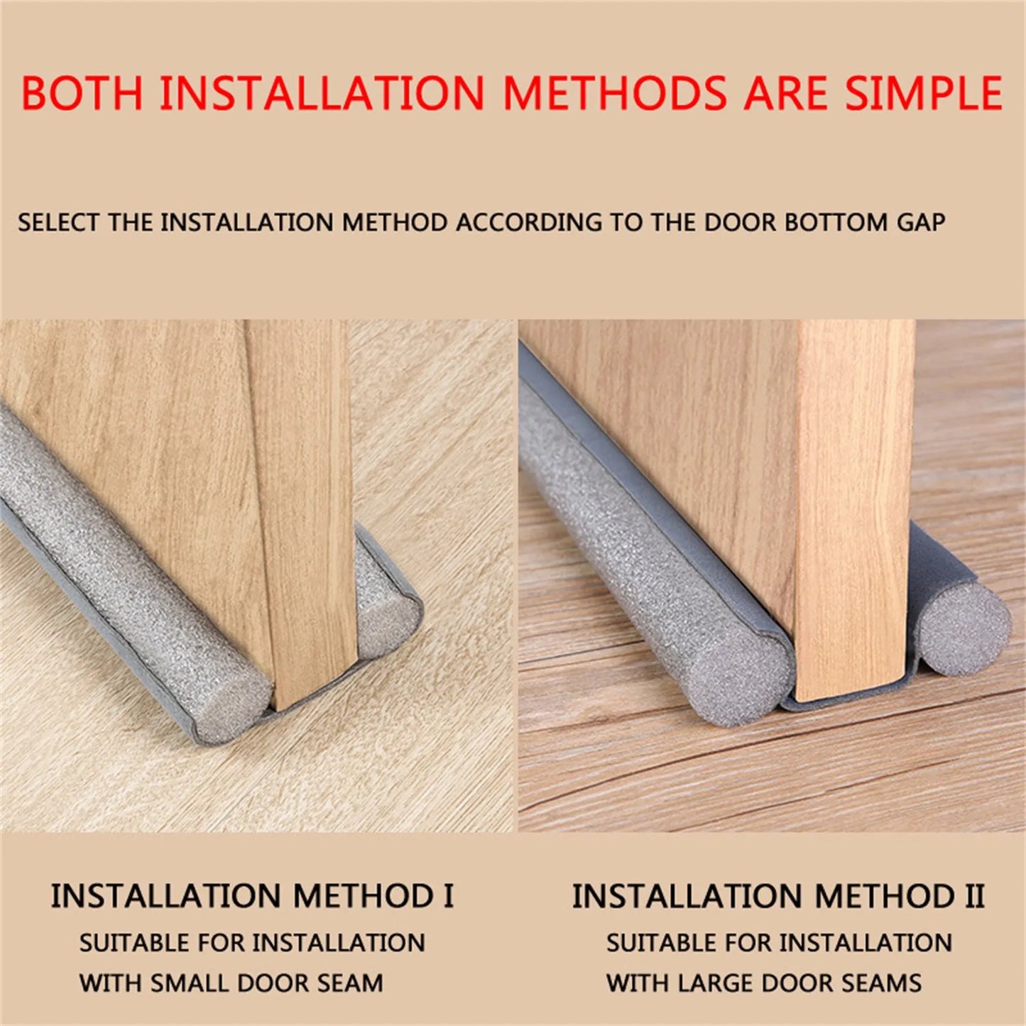 Door Draft Stopper 36inch Under Door Draft Noise Blocker Window Breeze Blocker Adjustable Door Sweeps Draft Seal Window Sealer