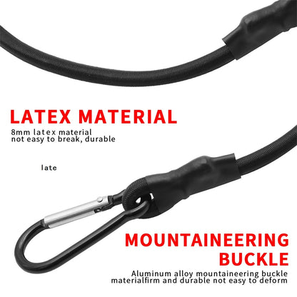 30/60/90/120/150CM Stretch Elastic Ropes 8MM Bungee Cords With Hooks Lightweight Bikes Tie Car Luggage Packing Roof Rack Strap