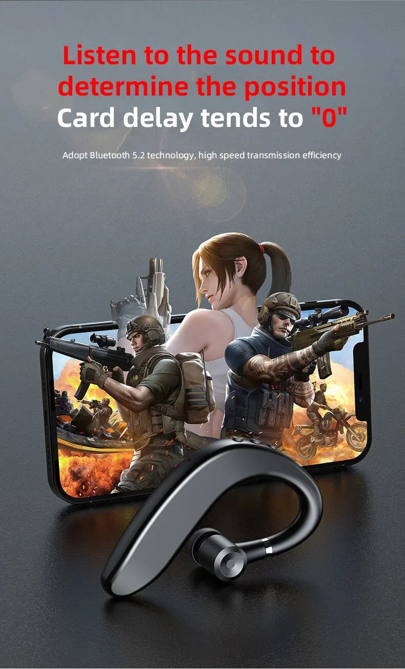 Bluetooth Headset HandsFree Wireless Business Headset Driver Call Sports Headset for iPhone Sansung Huawei Xiaomi