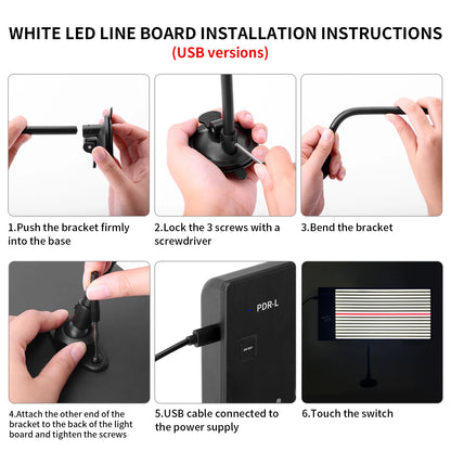 PDR LED Light Board LED Light Line Wire Board Car Dent Removal Tool Reflection Board Hand Tools for Auto Repair Tool