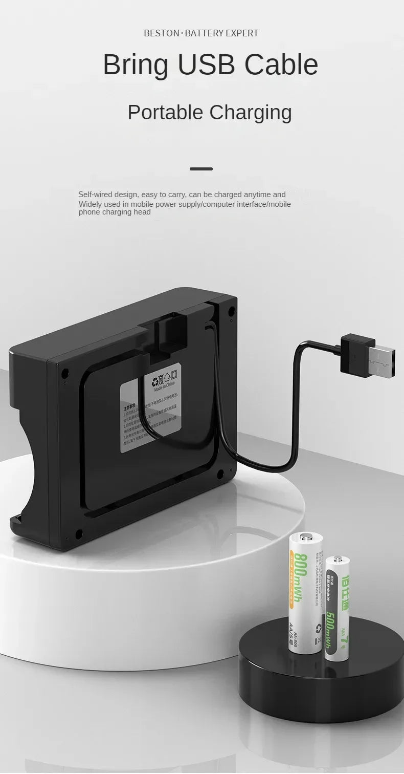 2/4/8 Slots AA AAA 1.2V Ni-MH Rechargeable Batteries Charging with Indicator Light Electric Chargers Smart USB Battery Charger