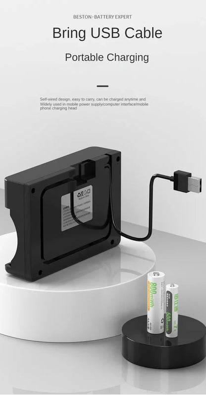2/4/8 Slots AA AAA 1.2V Ni-MH Rechargeable Batteries Charging with Indicator Light Electric Chargers Smart USB Battery Charger