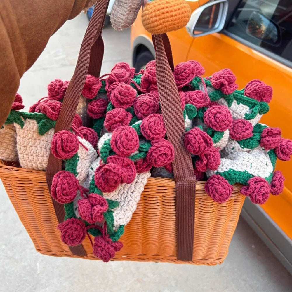 Finished Flower Bouquet Blanket Soft and Lightweight Knitted Throw Blankets for Birthday Wedding Valentine’s Day Home Decor