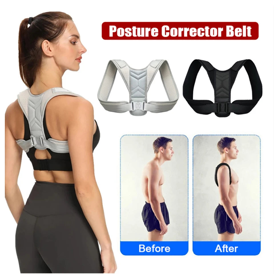 Adjustable Back Posture Corrector Neck Brace Training Equipment Home Office Man Woman Postura Shoulder Support Correction Belt