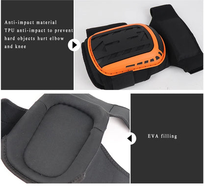 Knee Pads Heavy Duty Gel Knee Pads Professional Gel Cushion Knee Pads for Flooring, Gardening, Fits Men and Women, Orange Black