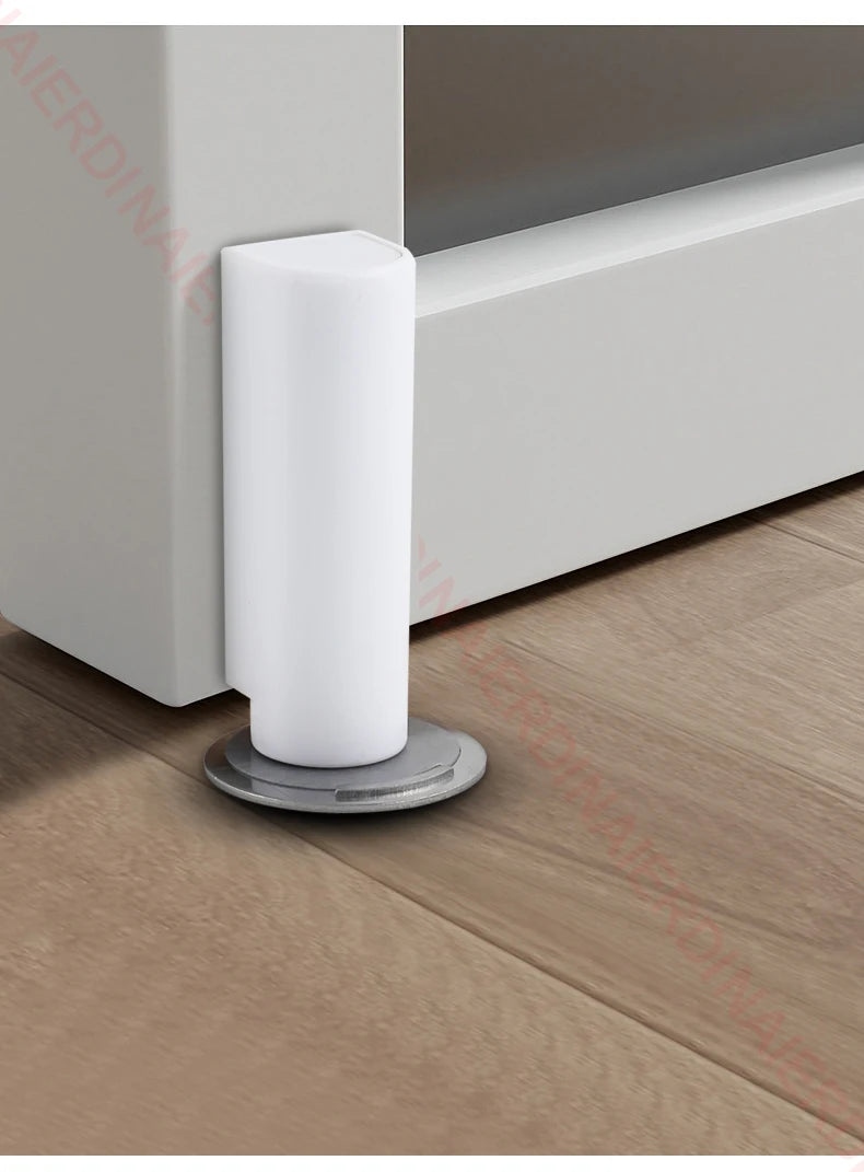 NAIERDI Magnetic Door Stopper Stainless Steel Heavy Duty Door Stop Black Nail-free Door Suction Door Holder Door Hardware