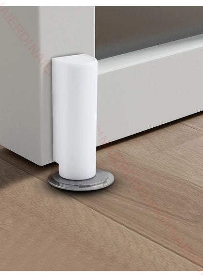 NAIERDI Magnetic Door Stopper Stainless Steel Heavy Duty Door Stop Black Nail-free Door Suction Door Holder Door Hardware