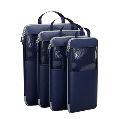 1/4Pcs Expandable Compression Packing Cubes Bag Multi-Sized Waterproof Travel Clothing Storage Bag Lightweight Dustproof