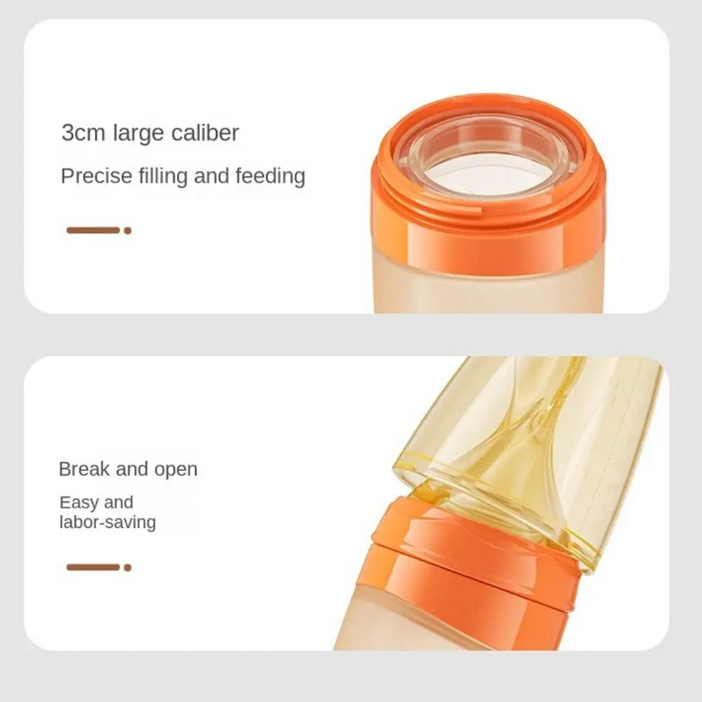 Silicone Baby Squeeze Spoon High Temperature Resistance Squeezing Food Supplement Bottle Convenient Soft Tip