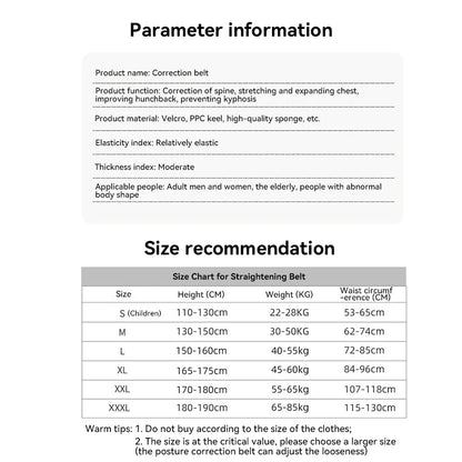 Back Brace Posture Corrector Belt for Women & Men Back Lumbar Support Adjustable Shoulder Posture Support for Improve Scoliosis