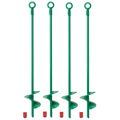 18in Ground Anchors Kit,Helix Earth Ground Anchor,Heavy Duty Shed Anchor Hook for Camping Tent,Canopies,Swing Sets,4Pcs HOT