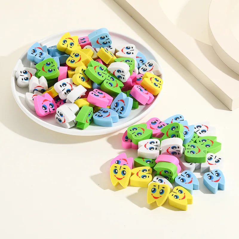20pcs/bag Dental Eraser Dental Clinic School Gifts Student Eraser Stationery Supplies Mini Eraser Stationery Supplies