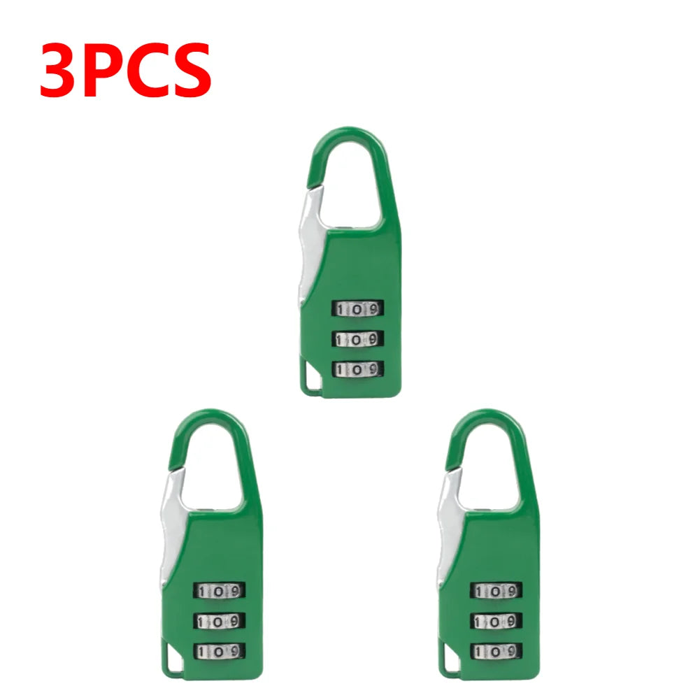 3 Digit Number Combination Pad Lock Padlock Outdoor Waterproof Lock Suitcase Luggage Security Coded Lock Zinc Alloy Code Lock