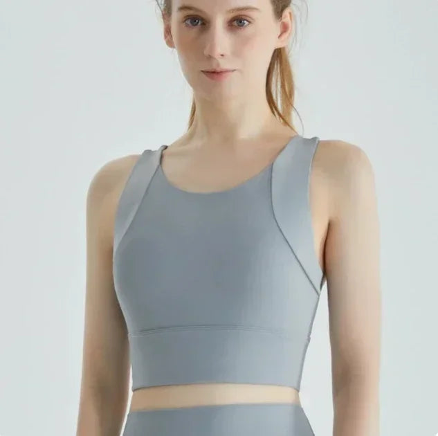 Sports Bra for Women Shockproof and Anti Sagging Running Yoga Suit One-piece Back Vest Fitness Bra