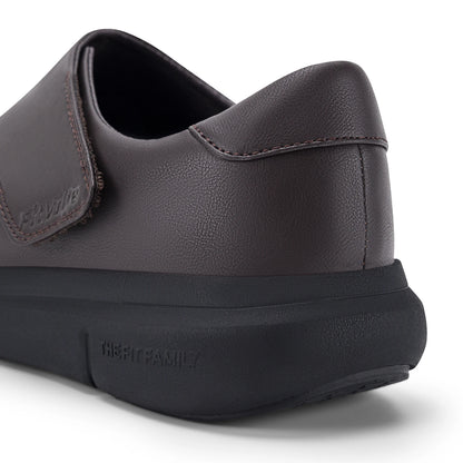 FitVille Men's Leather Shoes Diabetic Shoes Casual Oxford Shoes Adjustable Lightweight Formal Business Shoes for Swollen Feet