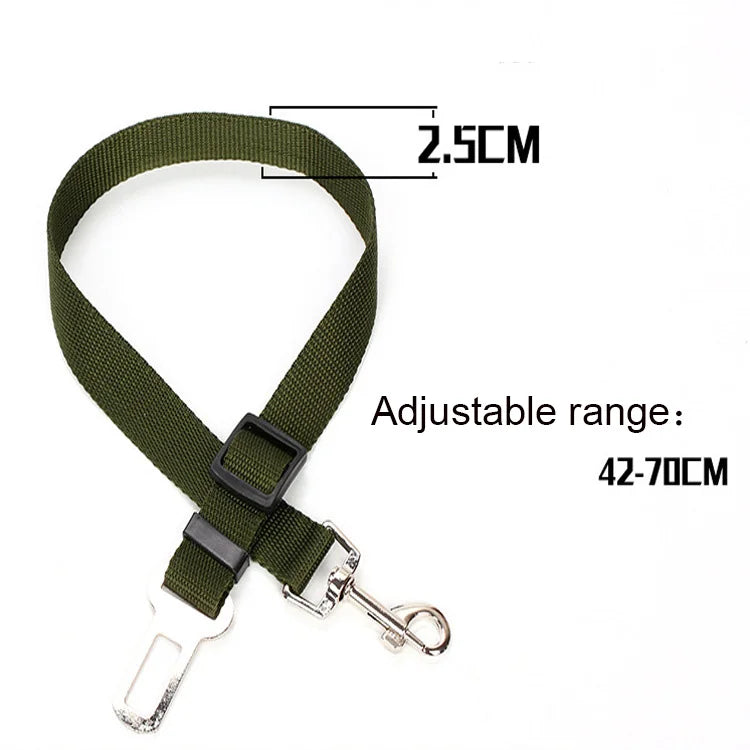 Pet Cat Dog Car Seat Belt Adjustable Safety Travel Clip Reflective Elastic Traction Rope French Bulldog Dog Accessories Supplies