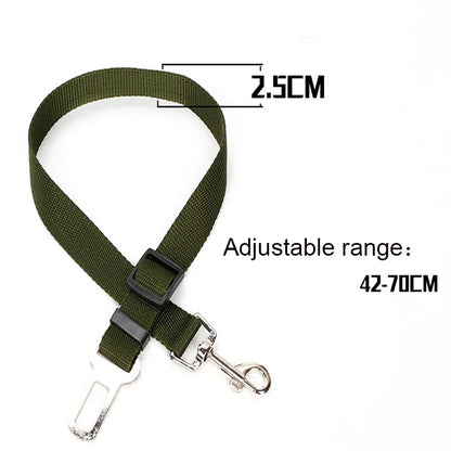 Pet Cat Dog Car Seat Belt Adjustable Safety Travel Clip Reflective Elastic Traction Rope French Bulldog Dog Accessories Supplies