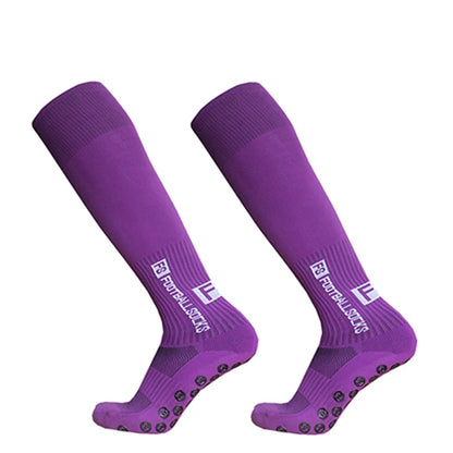 New Long FS soccer Socks Men Women Sports Round Silicone Non-Slip Grip Football Socks
