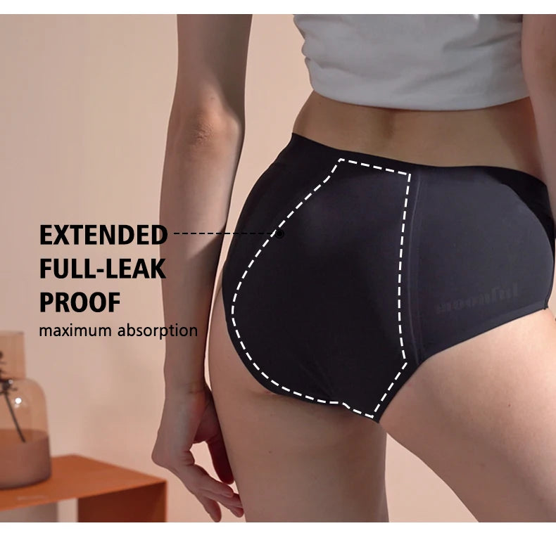 Menstrual Panties for Women Seamless Period Panties Leak Proof Menstrual Briefs Heavy Absorbent Underwear Culotte Menstruelle