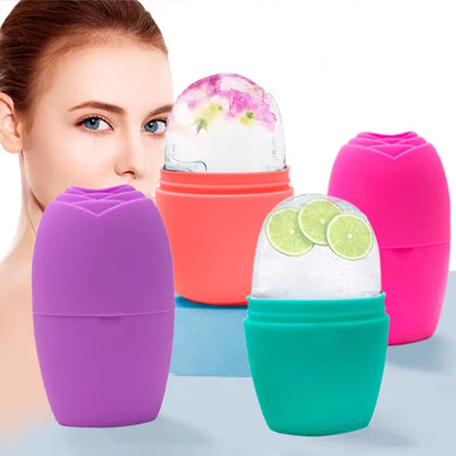 Silicone Ice Facial Roller Face Lifting Contouring Tools Ice Cube Trays Ice Globe Balls Eye Body Massager Beauty Skin Care Tool